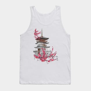 Pagode mit Sakura Tank Top